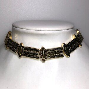 Amrita Gold Textured Choker Necklace